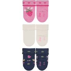 Sterntaler Baby-Mädchen Söckchen 3er-Pack Erdbeer Socken, rosa, 16