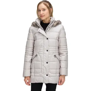 Betty Barclay Damen Outdoorjacke mit Abnehmbarer Kapuze 42, Silver Cloud