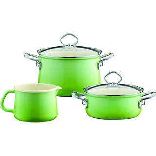 RIESS Starterset Topf-Set 3-tlg. Kochtopf + Glasdeckel