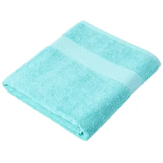Homescapes Badetuch Essential aqua 100/150 cm , Türkis , Textil , Uni , Rechteckig , 100x150 cm , Oeko-Tex® Standard 100 , Heimtextilien, Badtextilien, Badetücher