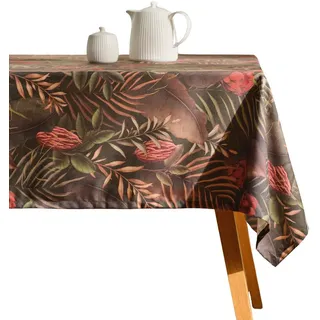 home&you Tischdecke Tropini , Dunkelgrün , Textil , 150x1x220 cm , Heimtextilien, Wohntextilien, Tischwäsche, Tischdecken