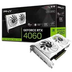 PNY GeForce RTX 4060 Verto OC White Dual Fan - 8GB GDDR6 RAM - Grafikkarte