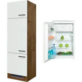 Flex-Well Küchenzeile Vintea 60 cm weiß Kühlschrank