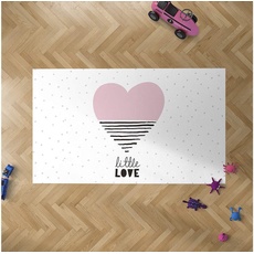 Oedim Kinderteppich Herz, PVC | 95 x 200 cm | Teppich PVC | Vinylboden | Dekoration für Zuhause | Boden Sintasol | Kinderschutz |