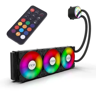 PC-Wasserkühlung Liquid Cooler inca EMPOUSA ISS-03XN Passend Für Intel INTEL: LGA 1150-LGA 2066 AMD AM2, AM2+, AM3, AM3+, AM4, AM5, FM1, FM2LGA - Geräuscharme PWM-Pumpe 2500rpm