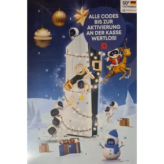 Sony Playstation Adventskalender 2025 PSN 50 Guthaben + Puzzle - Schwarz