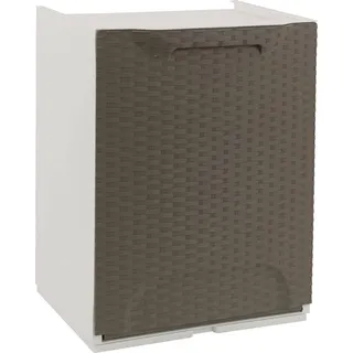Rattan Effekt Polypropylen Fach, Mehrzweck modulare Kasten, 100% Italy, 34x29h47 cm, Tortora Farbe - Grau
