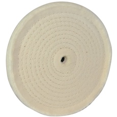 Bild 105888 Spiralförmig abgesteppte Baumwoll-Polierscheibe 150 mm