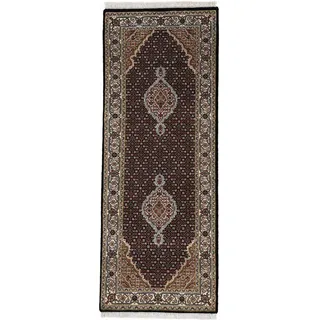 Woven Arts »Tabriz Mahi, auch als Läufer« rechteckig 15 mm Höhe handgeknüpft, Wohnzimmer, reine Wolle, schwarz,