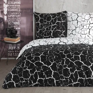 Buymax Bettwäsche 200x220 cm – Bettwäsche Set 3-teilig 200 x 220 cm, Renforcé 100% Baumwolle, Bettbezug mit 2 Kissenbezügen 80x80 cm, Oeko-TEX, Reißverschluss, weich und atmungsaktiv