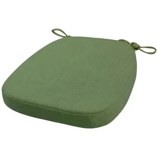FIOVIP Stuhlkissen mit Riemen abnehmbar, waschbar, doppelte Anti-Rutsch hoch elastisch,Geeignet für Esstische und Stühle(40X38X33CM(5CM),Achat grün,1 Stück)