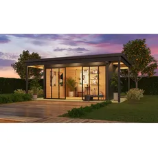 Bild von Domeo 4 Loggia Gartenhaus carbongrau (41299)