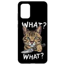 Hülle für Galaxy S20+ Halloween Katze Messer Design Witzige Tier Katzen