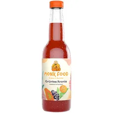 Bio MONK FOOD Papaya Grüntee Aronia Drink 330ml - herb fruchtiges Geschmackserlebnis für ein gutes Bauchgefühl