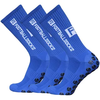 Lixada Fußballsocken Kinder Herren Stutzen Stutzenstrumpf,Unisex Outdoor-Sport-Laufsocken Kompressionsstretch-Socken Sportliche Fußball-Fußball-Socken Anti-Rutsch-Socken mit Griffen,3 Paar(39-46)