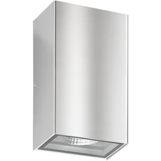 Lcd Außenwandleuchte Edelstahl, Glas 5,0 cm inkl. Dämmerungssensor silber