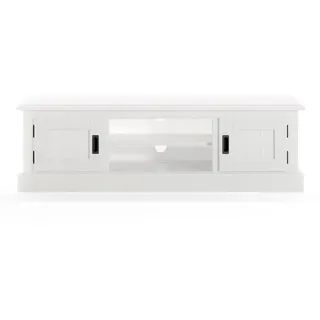 Livetastic Lowboard , Weiß , Metall , Kiefer , massiv , 3 Fächer , 140x42x40 cm , FSC Mix , Holzmöbel, Wohnwände Holz, Lowboards Holz