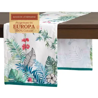 Maison d'Hermine Tischläufer, 100 % Baumwolle, einlagig, 150 cm lang, für Zuhause, Küche, Esszimmer, Party, Hochzeit, Brautparty, Muttertagsgeschenke (50 cm x 150 cm)