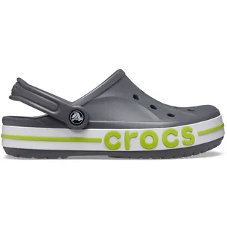 Crocs Bayaband Clogs für Damen und Herren mit Fersenriemen für sicheren Halt 37-38 EU Slate Grey/Lime Punch