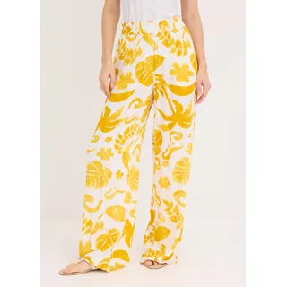bonprix Stoffhose Loose Fit Gelb 54