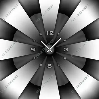 3613 Dixtime Designer Wanduhr, Enigma, quadratische Wanduhren, stilvolle Bürouhr, Wohnraumuhr 70cm x 70cm