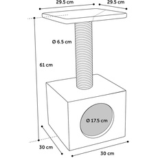 Bild von FLAMINGO Kratzbaum Cary Grau 30x30x61 cm