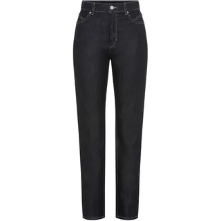 High-waist-Jeans BOSS ORANGE "ADA SLIM HR 1.0 Premium Damenmode", Damen, Gr. 26, Länge 30, dunkelblau 401, Denim/Jeans, Obermaterial: 61% Baumwolle, 39% Lyocell, unifarben, slim fit lang, Jeans High-waist-Jeans, mit kleinen Schlitzen am Saum