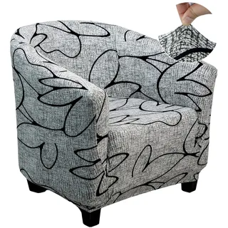 Jaotto Sesselschoner Sesselhusse Stretch Sesselüberwürfe Sofabezug Elastisch Sofabezug Sesselbezug Sesselschoner Waschbar Entfernbar für Clubsessel Cafe Stuhl Sessel Loungesessel(Fiore-Linie,1 Stück)