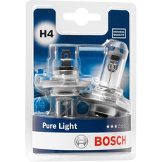 Bosch H4 Pure Light Lampen - 12 V 60/55 W P43t - 2 Stücke