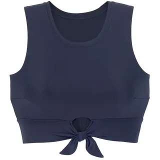 VENICE BEACH Crop-Bikini-Top »Planet« mit Zierknoten, blau