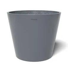 POTS&MORE Pflanztopf Conico 30 (ø 31 cm, runde Form, Farbe Grau, Höhe 25,6 cm, Übertopf Kunststoff, für Zimmerpflanzen) VP013001