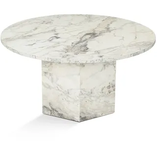 Hanah Home Moderner rustikaler Couchtisch, Freesia Marble, 80 x 80 x 40 | aus 100% MDF, Stärke: 18 mm | perfekt für modernes Homeoffice & Arbeitszimmer, Elegantes & funktionales Design