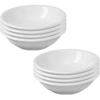 Westmark 8 Keramiktöpfchen/Servierschälchen, rund, klein, Maße: ø 7 x 2 cm, Keramik, Tapas + Friends, Weiß, 697522E3