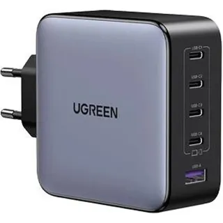 UGREEN GaN Tech Fast Wall Charger, 1x USB-A | 4x USB-C Black 5-in-1 - 100 W