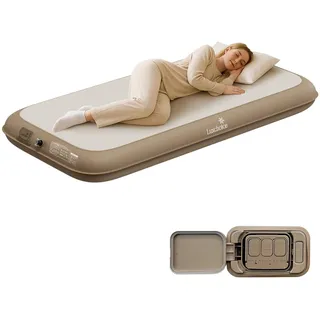 Luxchoice Luftmatratze Selbstaufblasend 1 Person mit Tragbar Pumpe Aufblasbare Matratzein nur 2 Minuten und weich gebürstetes Oberteil Luftbett für Camping und Gästebett 200×100×20cm 500kg Max