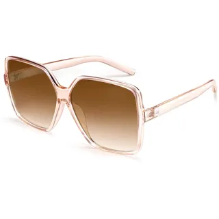 Dollger übergroße Quadratische Retro Sonnenbrille Damen Herren Große Mode Brille Schattierungen für Männer Frauen UV-Schutz