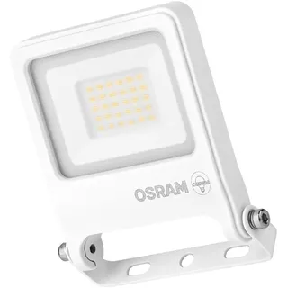 LED Außenstrahler Glas Alu Weiß OSRAM 3000K IP65 B:10.8cm Hof Außen Spot Balkon