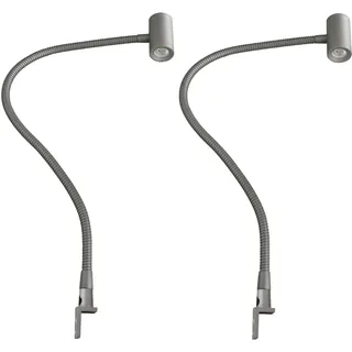 kalb Material für Möbel 3W LED Bettleuchte Leseleuchte Flexleuchte Nachttischlampe Bettlampe Leselampe, Auswahl:2er SET