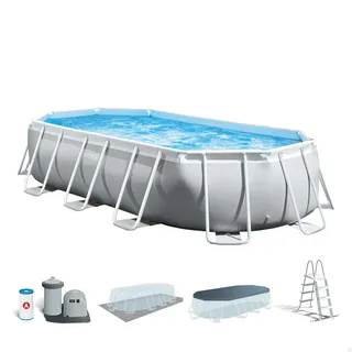 Intex Prism Frame Oval Pool Set 503 x 274 x 122 cm inkl. Filterpumpe 26796