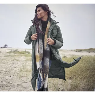 LAURA SCOTT Modeschal im trendigen Karo-Design in Maxi-Länge - in neuer Farbkombination braun