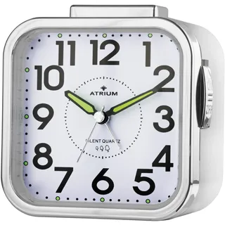 Atrium Seniorenwecker extra deutlich Analog Quarz ohne Ticken große Zahlen extra lautes Glockensignal weiß A530-0