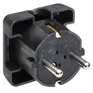 BACHMANN Schutzkontaktstecker, schwarz flach