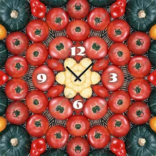 4185 Dixtime Designer Wanduhr, Wanduhren, Moderne Wohnraumuhr 70cm x 70cm