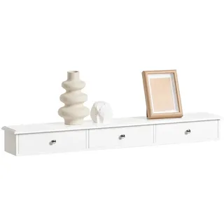 SoBuy Wandregal 93 x 10 x 15 cm Weiß