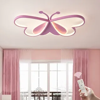 GHiycotdl Deckenpendelleuchte, Moderne Dimmbar 3000K-6000K Schmetterling Leuchte Deckenleuchten für Wohnzimmer Schlafzimmer Flur und Kinderzimmer