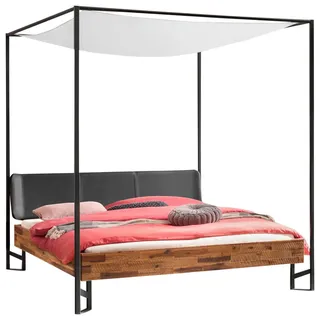 Hasena Himmelbett , Anthrazit, Braun, Akaziefarben , Holz , Akazie , massiv , Höhe ca. 22 cm , 160x200 cm , gepolstertes Kopfteil, in verschiedenen Größen erhältlich , Schlafzimmer, Komplette Schlafzimmer und Serien, Schlafzimmerserien