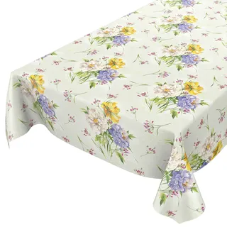 ANRO Wachstuchtischdecke abwaschbar Garten 180 x 140 cm Grün