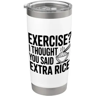 Übung? I Thought You Said Extra Rice Doppelwandiger Edelstahl-Thermobecher