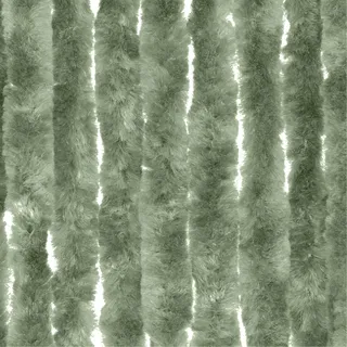 Moritz Flauschvorhang aus Chenille 90 x 220 cm Olive Türvorhang als Fliegenschutz Insektenschutz für Camping Wohnwagen