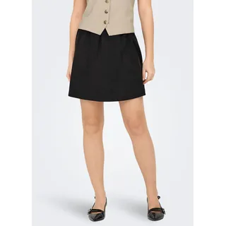 Minirock ONLY "ONLRITA FAUX SUEDE SKATER SKIRT OTW ZL", Damen, Gr. M (38), schwarz, Web, Obermaterial: 92% Polyester, 8% Elasthan, unifarben, kurz, Röcke Minirock